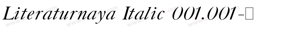 Literaturnaya Italic 001.001字体转换